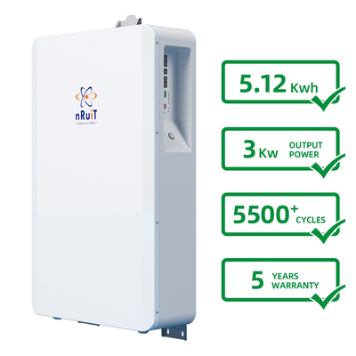 3000W House  Battery 5kw Lithium Ion Battery DOD 90% 6000 Cycles