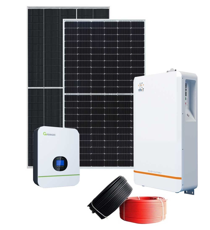 Household Stand Alone Solar System 15 Kw Solar Panel System Growatt 5000TL HVM