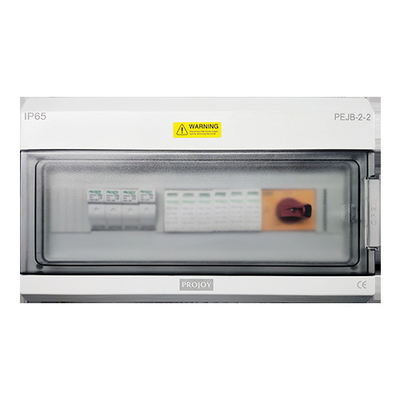 Polycarbonate ABS DC 1000V 32A Solar String Combiner Box 2 In 1 Out IP65