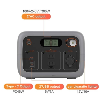 Mini 300W Lithium Camping Battery Pack 220V Lifepo4 Lithium Battery