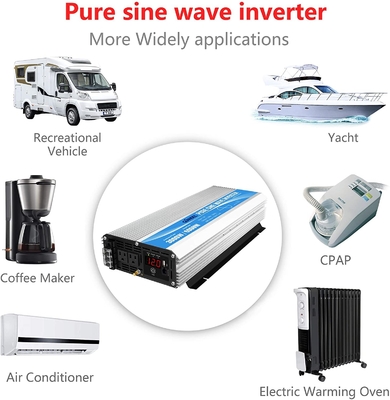 3000W Pure Sine Wave Power Inverter DC12V To AC120V With Remote Control