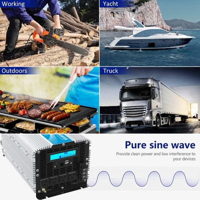Remote Control 3000 Watt Pure Sine Wave Inverter 12V 24V LCD Display