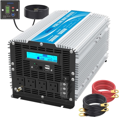 Remote Control 3000 Watt Pure Sine Wave Inverter 12V 24V LCD Display