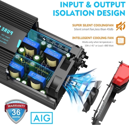 DC24V Hybrid Solar Inverter Giandel 4000W Heavy Duty Pure Sine Wave Power Inverter