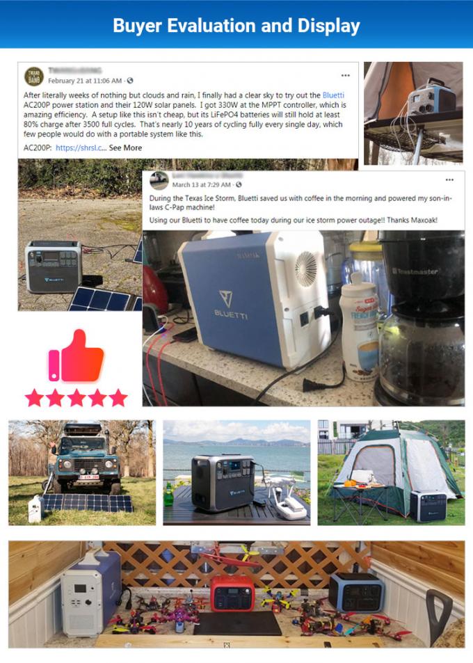 220V Solar Portable System Camping 720Wh Power Supply 720W Lithium Battery 3